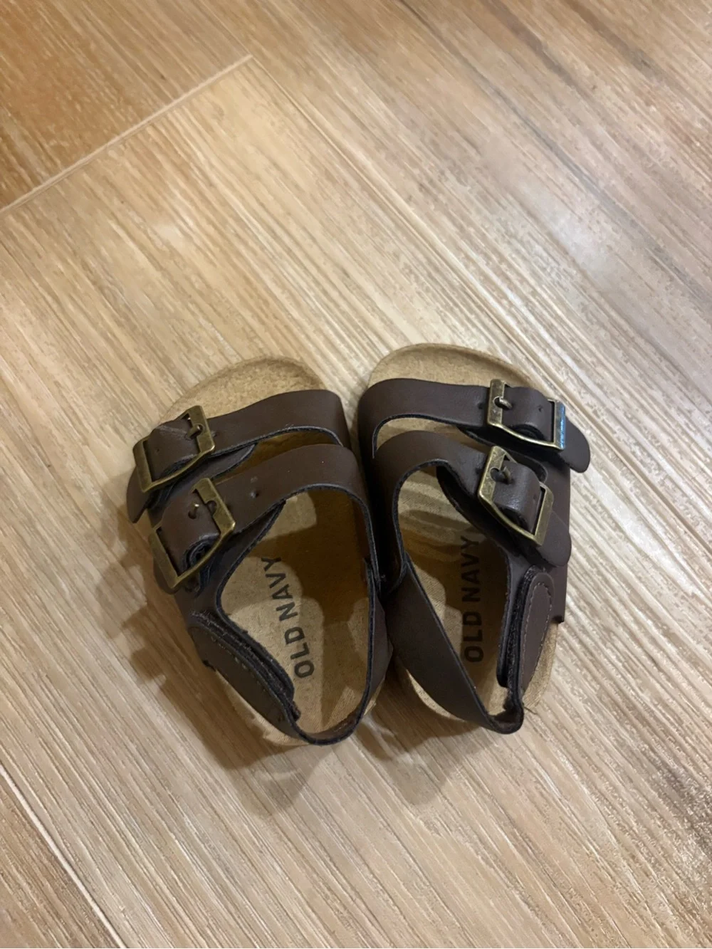 Old Navy Brown Double Buckle Baby Sandals | Size 0–3 Months
